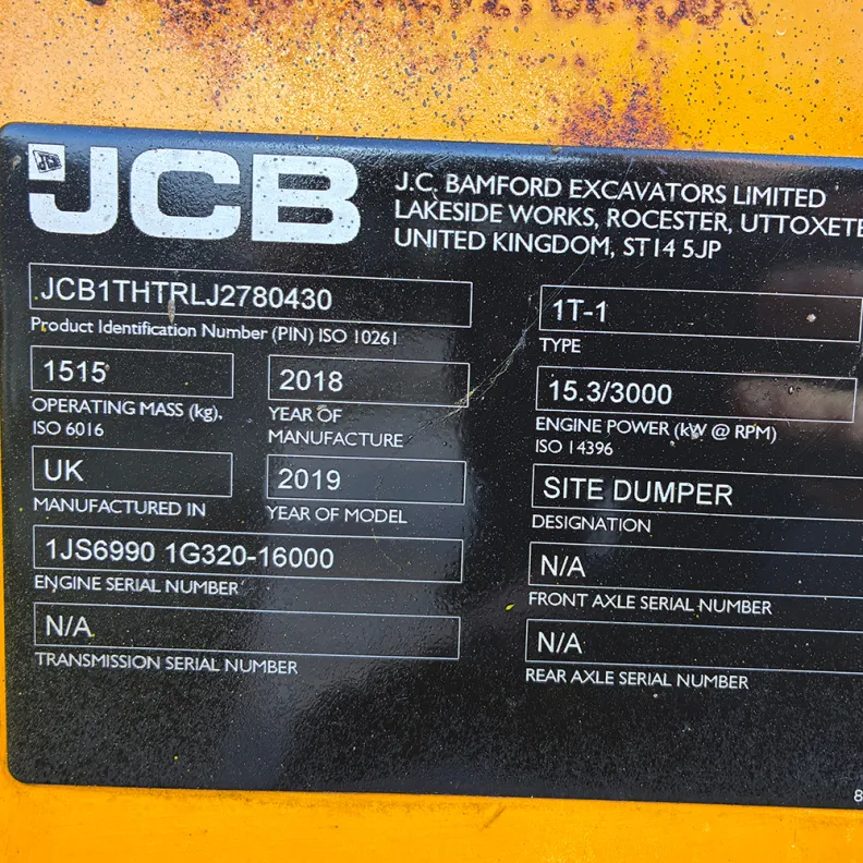 1T Dumper JCB 1T-1 2018